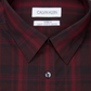 Camisa social Calvin Klein masculina slim fit, elástica, sem passar, vermelha, tamanho 17, 32-33