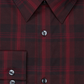 Camisa social Calvin Klein masculina slim fit, elástica, sem passar, vermelha, tamanho 17, 32-33