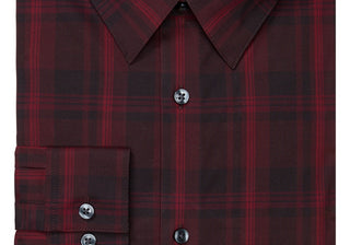 Camisa social Calvin Klein masculina slim fit, elástica, sem passar, vermelha, tamanho 17, 32-33