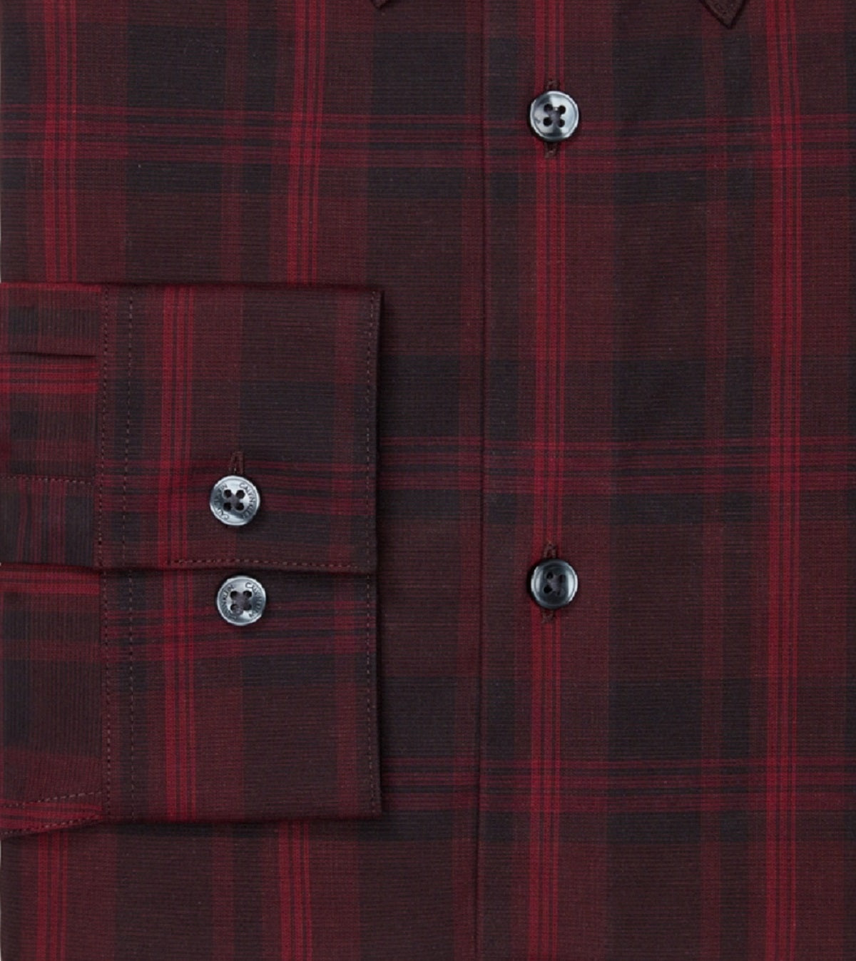 Camisa social Calvin Klein masculina slim fit, elástica, sem passar a ferro, vermelha, tamanho 16x34x35