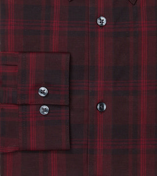 Camisa social Calvin Klein masculina slim fit, elástica, sem passar a ferro, vermelha, tamanho 16x34x35