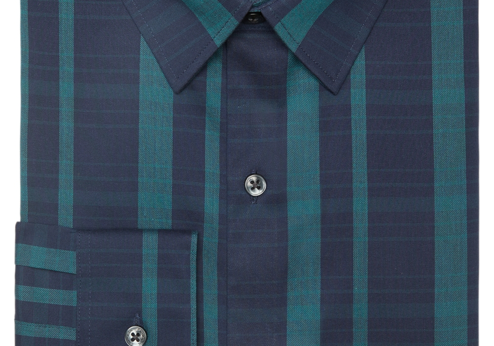 Camisa social listrada extra slim fit masculina Calvin Klein, verde, tamanho 16-16, 12, 36-37