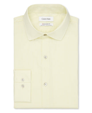 Camisa social Calvin Klein masculina extra slim fit elástica amarela tamanho extragrande