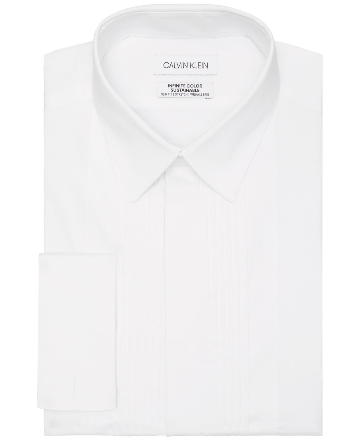 Camisa social masculina Calvin Klein Infinite Color sustentável slim fit, branca, tamanho G