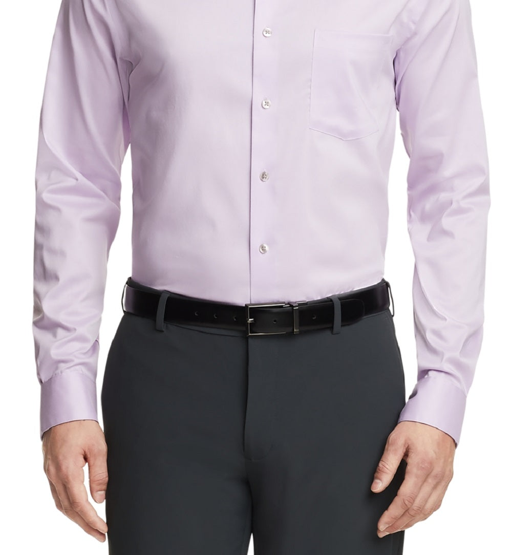 Camisa social masculina Van Heusen Regular Fit Ultraflex Roxa Tamanho 32X33