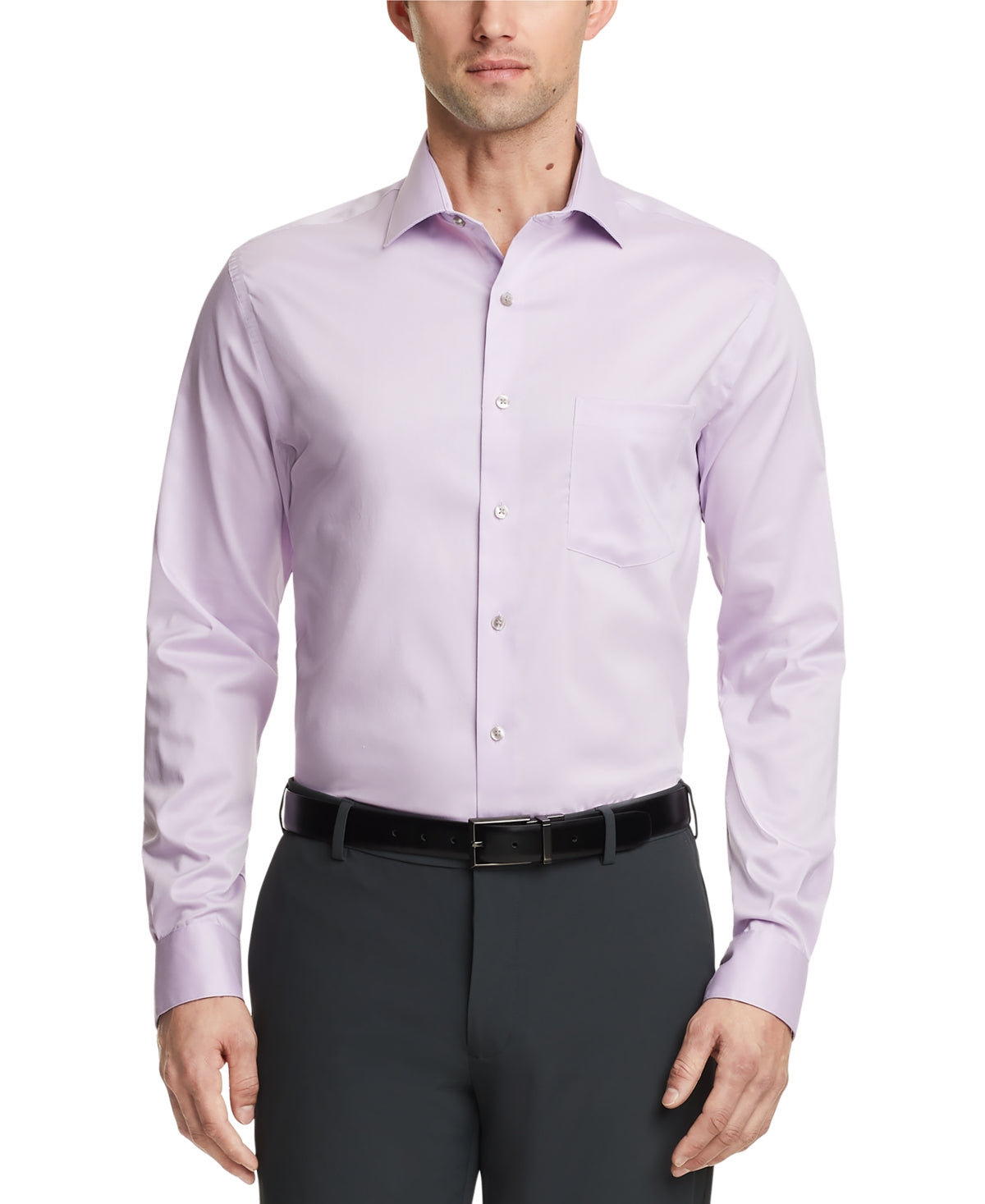 Camisa social masculina Van Heusen Regular Fit Ultraflex Roxa Tamanho 32X33