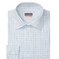 Camisa social masculina Van Heusen Regular Fit Stain Shield Satin com gola aberta, tamanho grande, azul