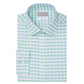 Camisa social masculina Michael Kors Regular Fit Performance Stretch Check, verde, tamanho 17,5 x 36 x 37