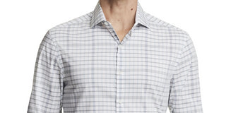 Camisa social masculina Van Heusen Even Temp Never Tuck Slim Fit, branca, tamanho 16x34x35
