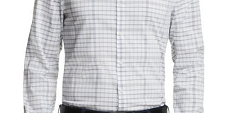 Camisa social masculina Van Heusen Even Temp Never Tuck Slim Fit, branca, tamanho 16x34x35