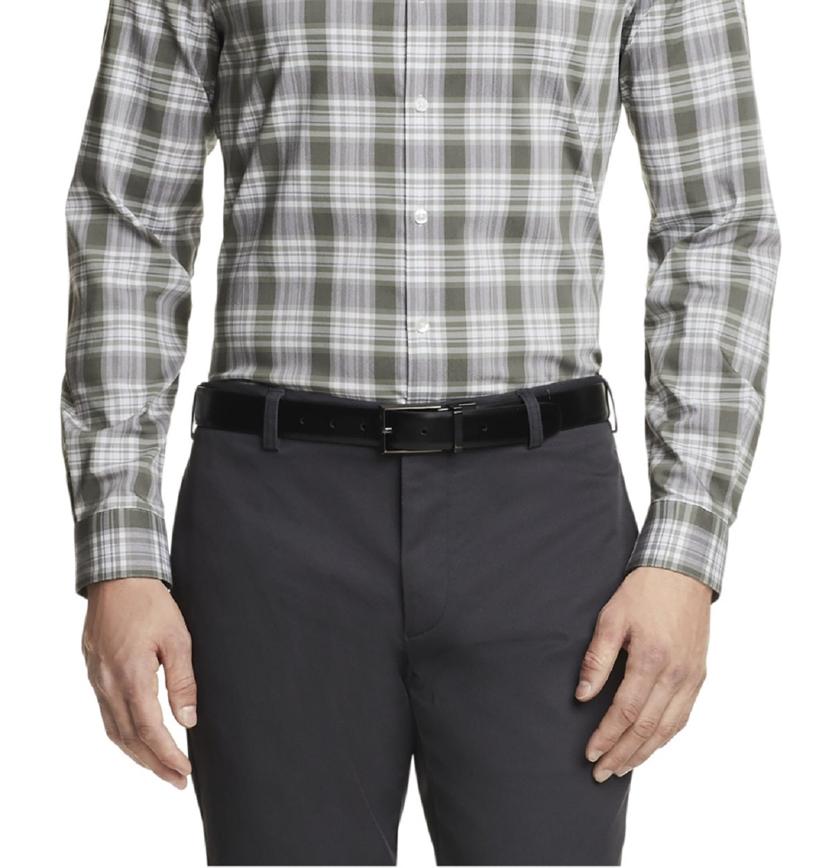 Camisa social masculina Van Heusen Even Temp Never Tuck Slim Fit, verde, tamanho 17 x 34 x 35