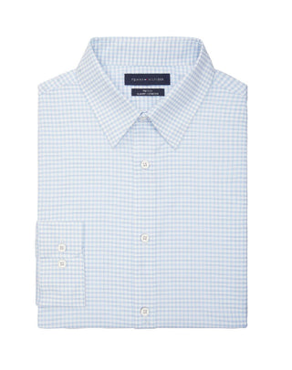 Tommy Hilfiger Men's No Tuck Slim Fit Stretch Dress Shirt Blue Size X-Large