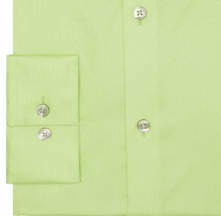 Camisa social masculina Calvin Klein Steel Slim Fit, anti-manchas, com escudo, verde, tamanho 14,5 x 32 x 33