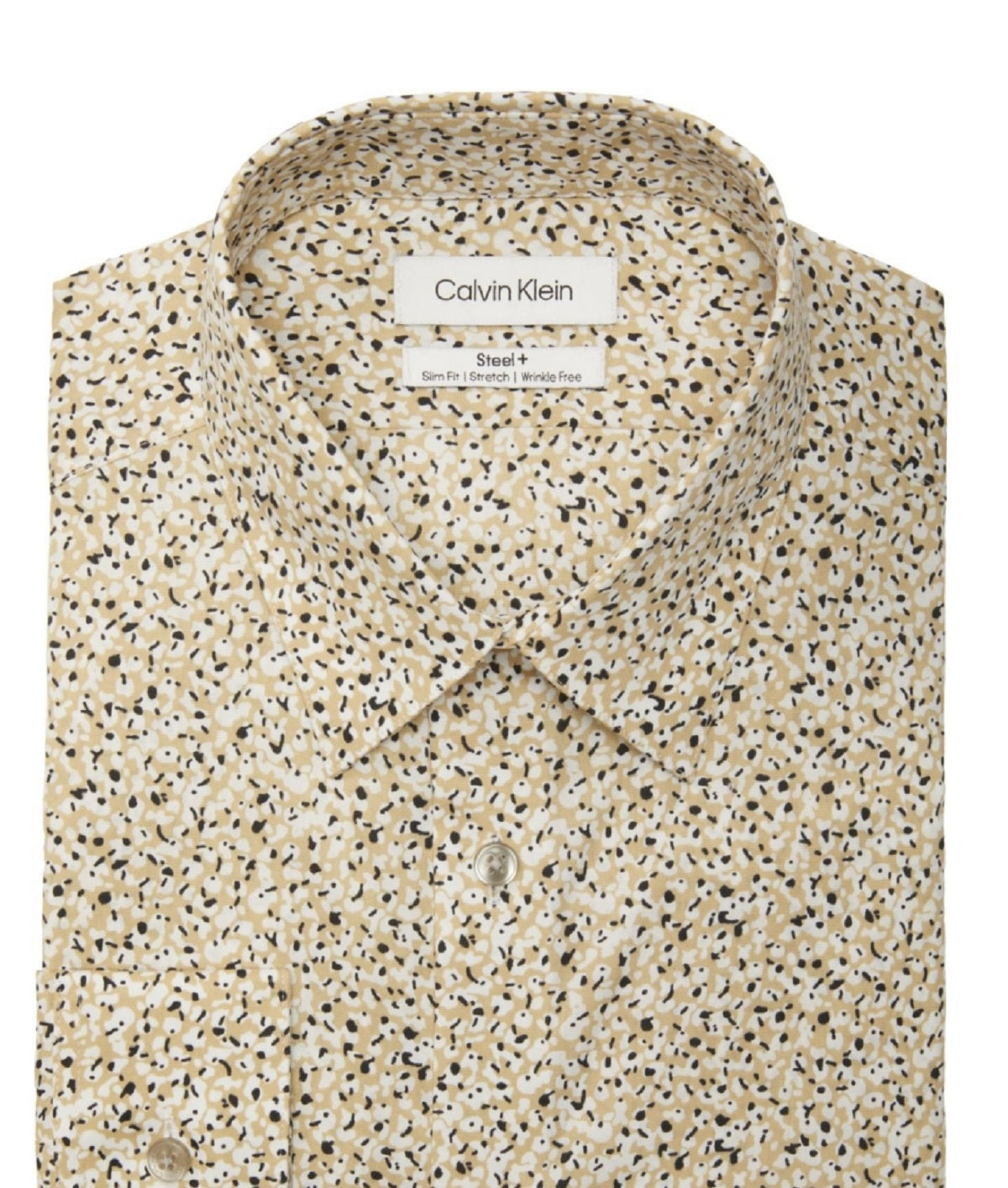 Camisa social masculina Calvin Klein Steel and Slim Fit Stretch marrom tamanho 15,5 x 32 x 33