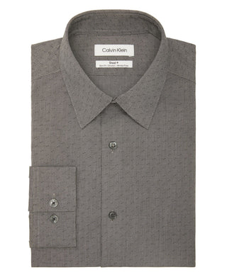 Camisa social masculina Calvin Klein Slim Fit Stretch preta tamanho 16,5 x 32 x 33