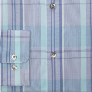Camisa social masculina Calvin Klein Steel and Regular Fit Stretch Azul Tamanho 17X32X33
