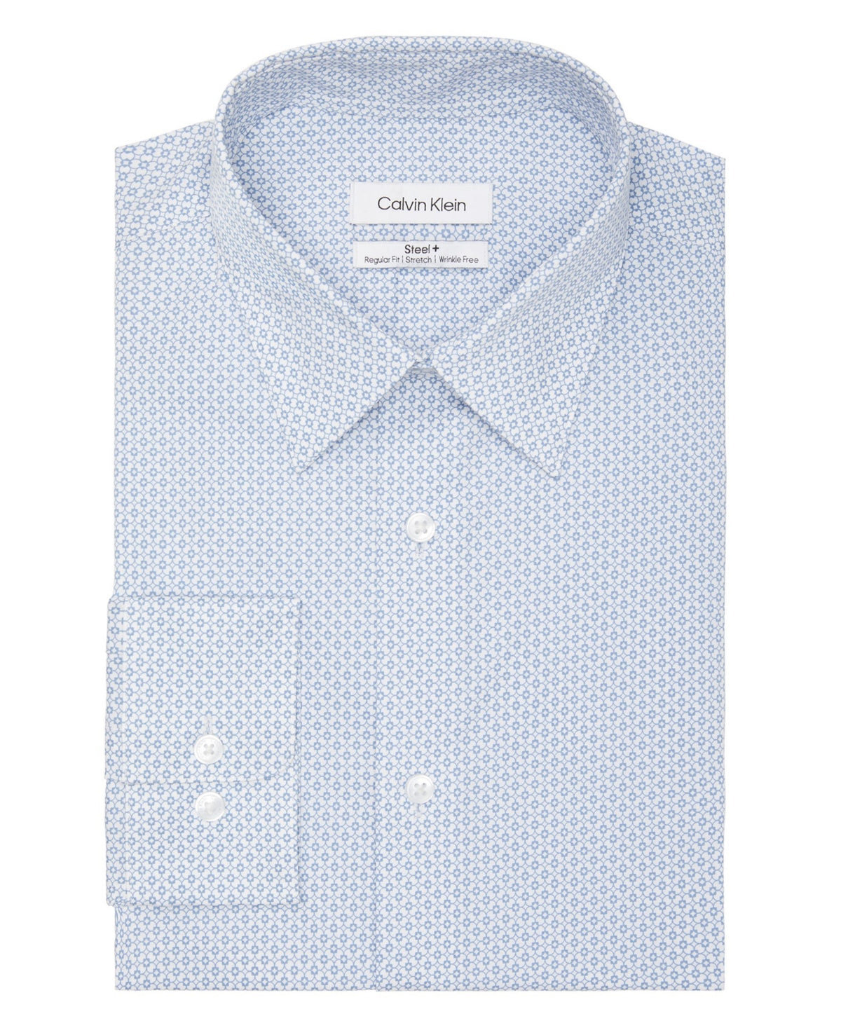 Camisa social Calvin Klein masculina regular fit elástica azul tamanho 15,5 x 34 x 35