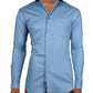 Camisa Calvin Klein Masculina Manga Longa Regular Fit com Botões Azul Tamanho 15X32-33