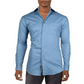 Camisa Calvin Klein Masculina Manga Longa Regular Fit com Botões Azul Tamanho 15X32-33