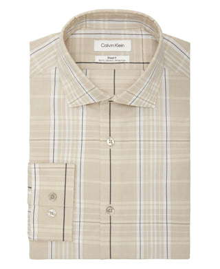 Camisa social masculina Calvin Klein Steel and Slim Fit Stretch marrom tamanho 14,5 x 32 x 33