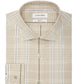 Camisa social Calvin Klein masculina slim fit elástica marrom tamanho 15x32x33