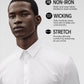 Camisa social masculina Calvin Klein Steel and Slim Fit Stretch marrom tamanho 17,5 x 32 x 33