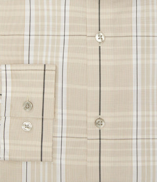 Camisa social Calvin Klein masculina com ajuste slim e stretch, tamanho 16x34x35, marrom