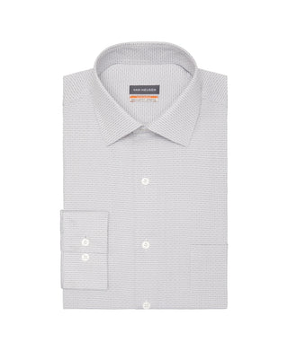 Camisa social masculina Van Heusen Stain Shield Regular Fit, cinza, tamanho 15 x 32 x 33