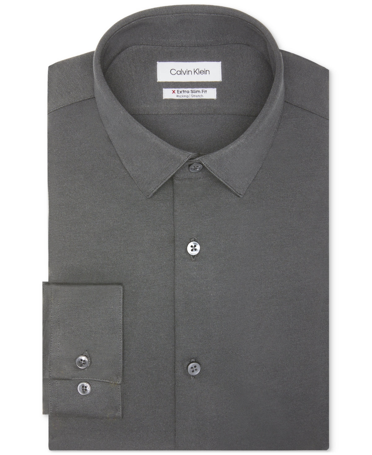 Camisa social Calvin Klein masculina extra slim fit elástica preta tamanho GG