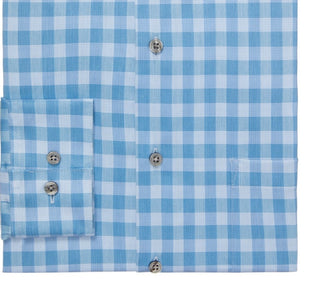 Camisa social masculina Van Heusen Stain Shield Regular Fit Azul Tamanho 16X34X35