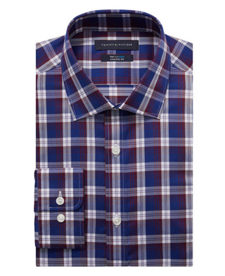 Tommy Hilfiger Men's Flex Cool Athletic Fit Dress Shirt Red Size 16X32X33