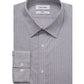 Camisa social Calvin Klein masculina slim fit elástica sem rugas, cinza, tamanho 15x34x35