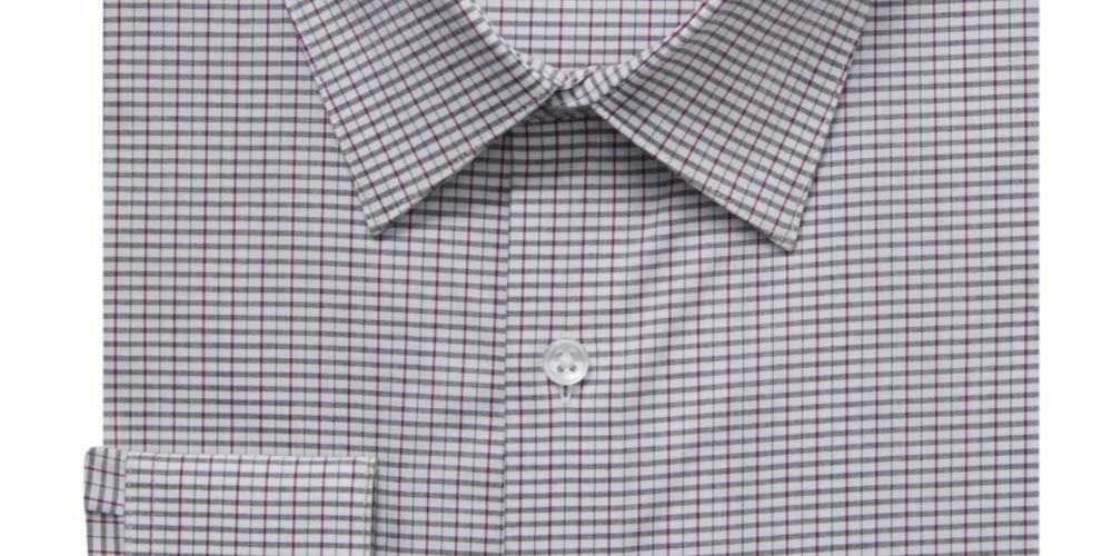 Camisa social Calvin Klein masculina slim fit elástica sem rugas, cinza, tamanho 15x34x35