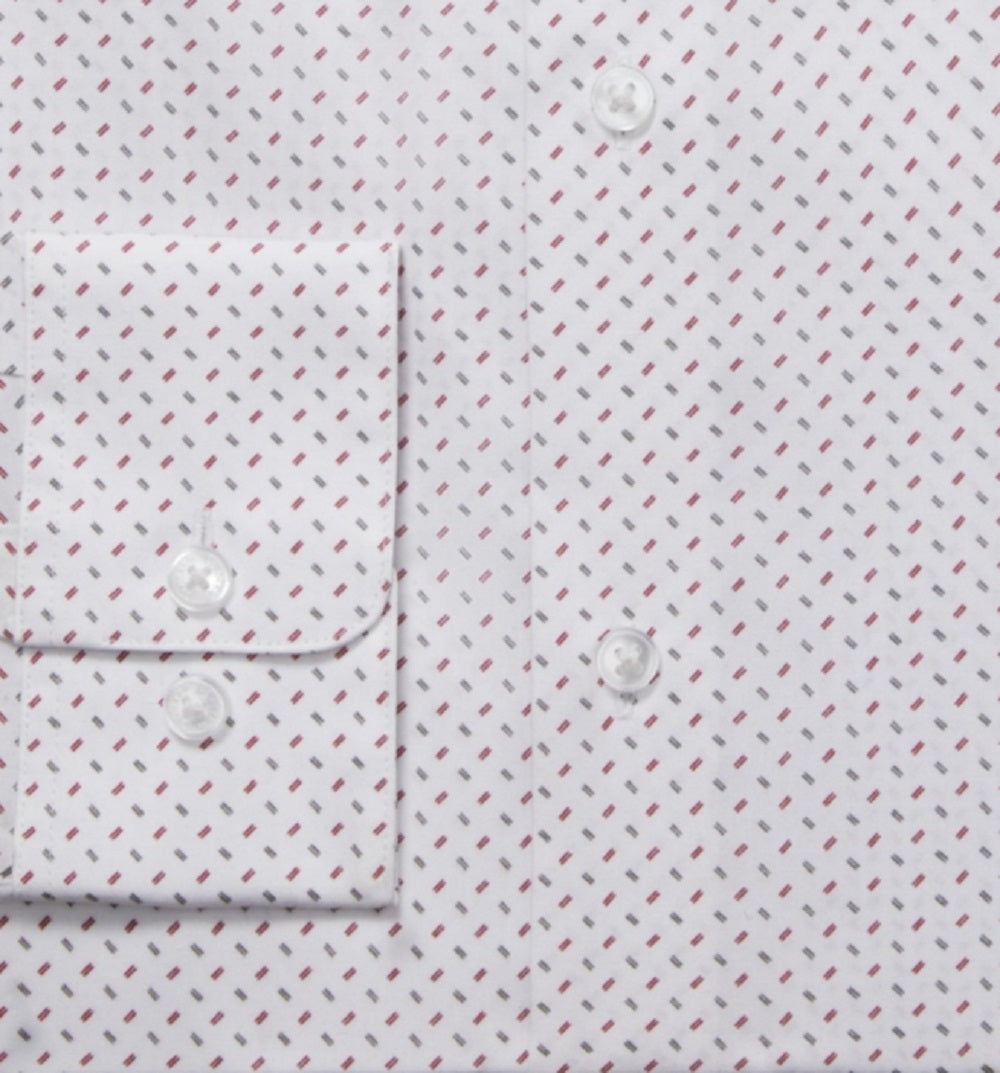 Camisa social masculina Calvin Klein Regular Fit Stretch Antirrugas Vermelha Tamanho 17,5X32X33