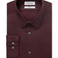 Camisa social Calvin Klein masculina anti-manchas, lisa, vermelha, tamanho 17,5 x 32 x 33