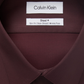 Camisa social Calvin Klein masculina slim fit, resistente a manchas e ferro, cor vinho, tamanho 17,5 x 34 x 35
