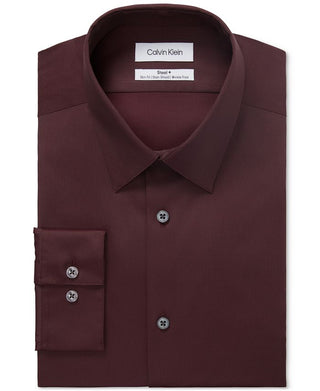 Camisa social Calvin Klein masculina slim fit, resistente a manchas e ferro, cor sólida, tamanho 42 x 96 x 34