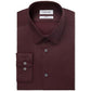 Camisa social Calvin Klein masculina Steel Slim Fit, antimanchas, resistente à corrosão, vermelha, tamanho 17,5 - 36/37 XL