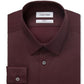 Camisa social Calvin Klein masculina Steel Slim Fit, antimanchas, resistente à corrosão, vermelha, tamanho 17,5 - 36/37 XL