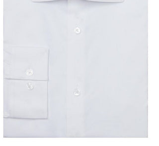 Camisa social masculina Calvin Klein Slim Fit Stretch resistente a rugas, branca, tamanho 17 x 36 x 37
