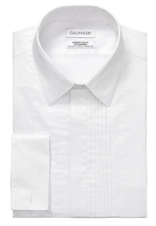 Camisa social masculina Calvin Klein Infinite Color Regular Fit, branca, tamanho 15,5 x 32 x 33