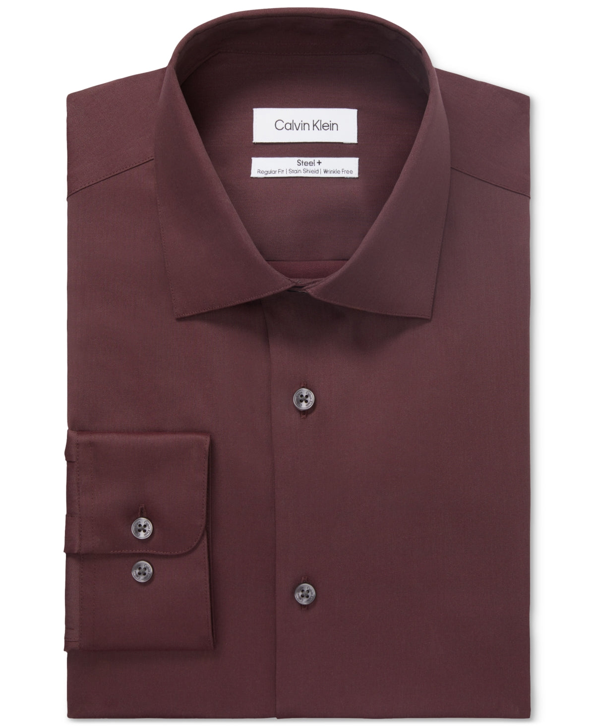 Camisa social Calvin Klein masculina regular fit Stain Shield vermelha tamanho 15,5 x 34 x 35