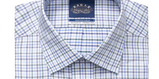 Eagle Men's Regular Fit Stretch Collar Dress Shirt Green Size 17X34X35
