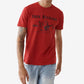 Camiseta masculina True Religion Core Buddha Cotton Graphic, vermelha, tamanho pequeno