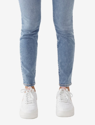 Calça jeans skinny feminina True Religion Halle High Rise, azul, tamanho 24