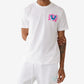 Camiseta masculina com estampa de pincel True Religion, branca, tamanho grande