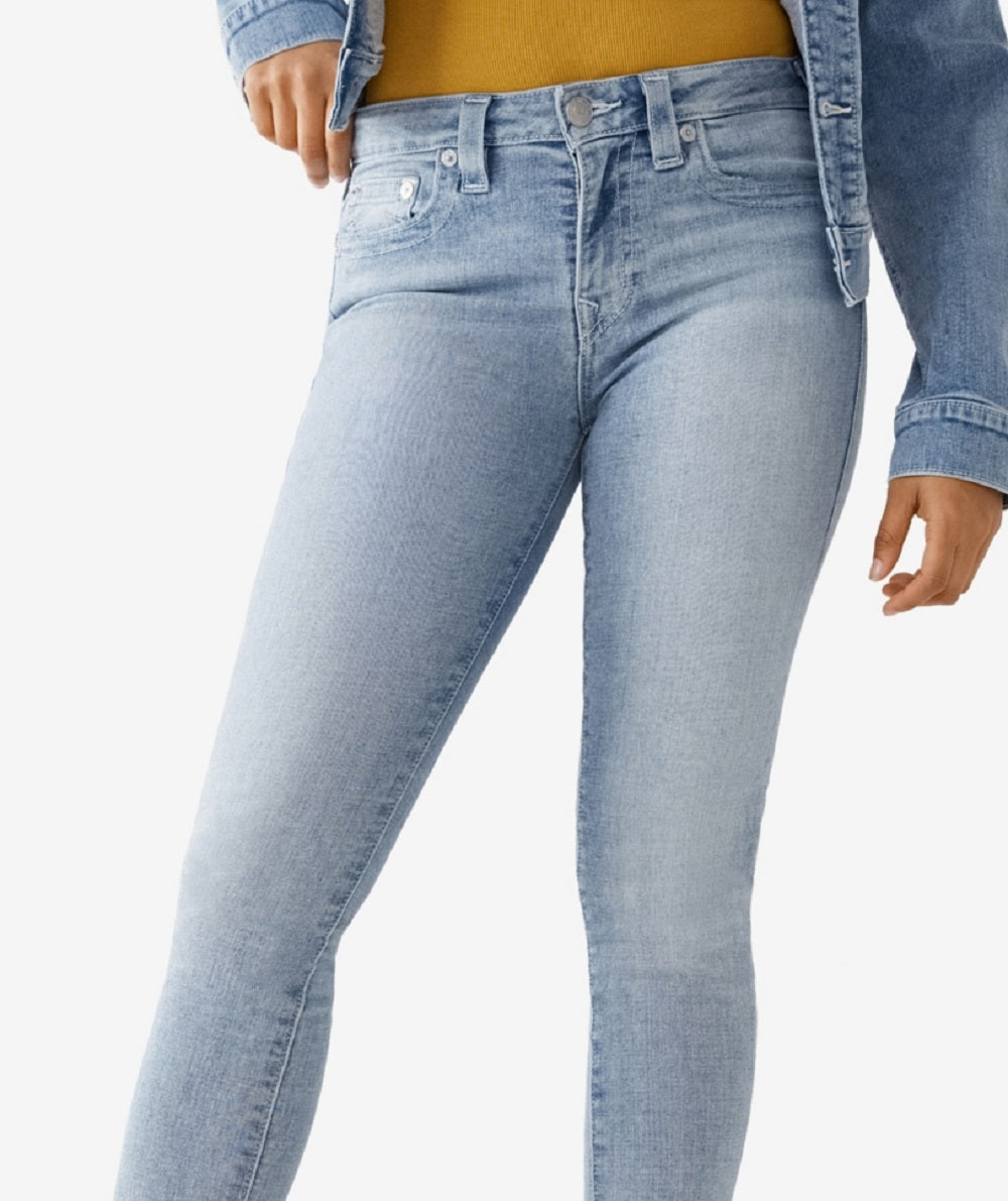 Calça jeans skinny feminina True Religion Stella Mid Rise azul