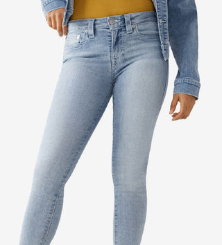 Calça jeans skinny feminina True Religion Stella Mid Rise azul