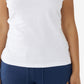 Camiseta feminina True Religion com estampa de Buda, manga curta, gola V, branca, tamanho pequeno