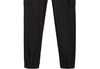 Calça de moletom cargo Nautica Big Boy's Fleece preta, tamanho grande